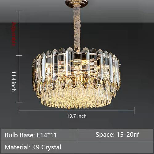 Stately Chandeliers for Living Room Luxury K9 Crystal Ceiling Light For Hallway /Dining Room