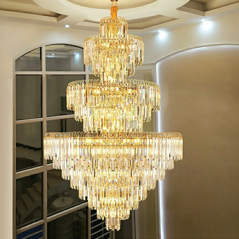 3 Layers Extra Large Living Room Chandelier Magnificent Luxury Foyer ...