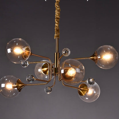 Glass Globes Chandelier|Sputnik Ceiling Fixtures Light|Magic Bean Mid Century Pendant