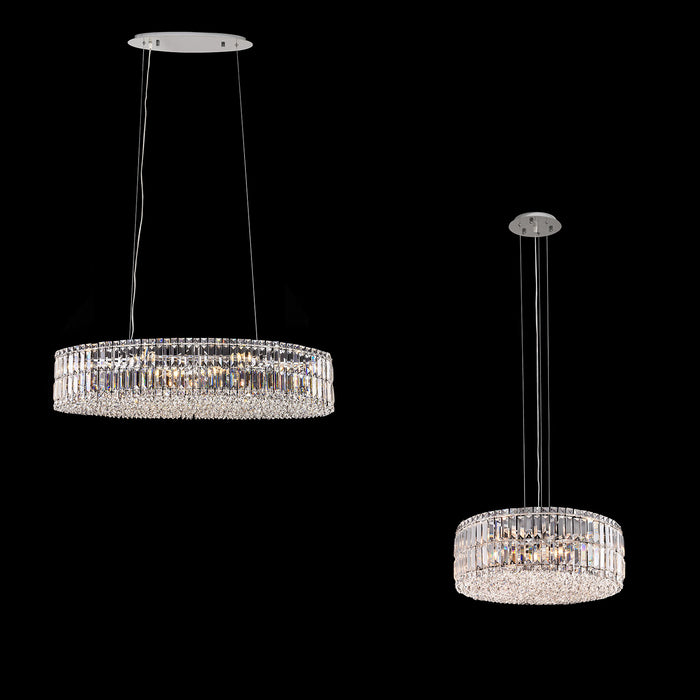 chandelier,chandeliers,pendant,round,oval,ceiling,crystal,metal,chrome,silver,clear crystal,adjustable,chain,light luxury,luxury,living room,dining room,foyer,entrys,hallway,bathroom,bedroom,home office