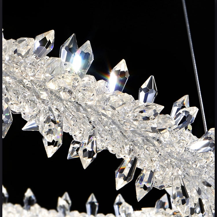 Lampadari di cristallo Bling Bling Princess Ring, moderni apparecchi da soffitto per la camera da letto o il soggiorno delle ragazze.