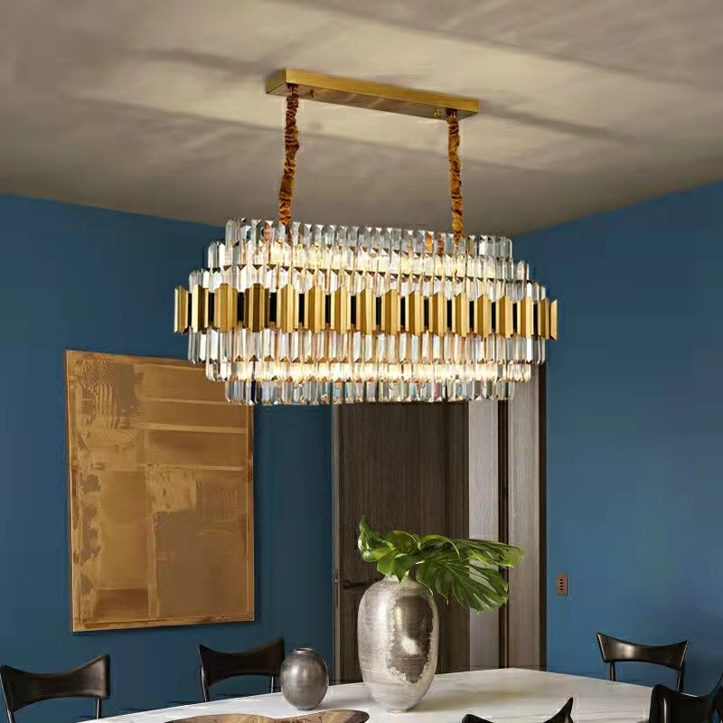 Lustre en cristal moderne de luxe pour salon/salle à manger, luminaire de plafond élégant pour chambre à coucher, décoration de hall de villa