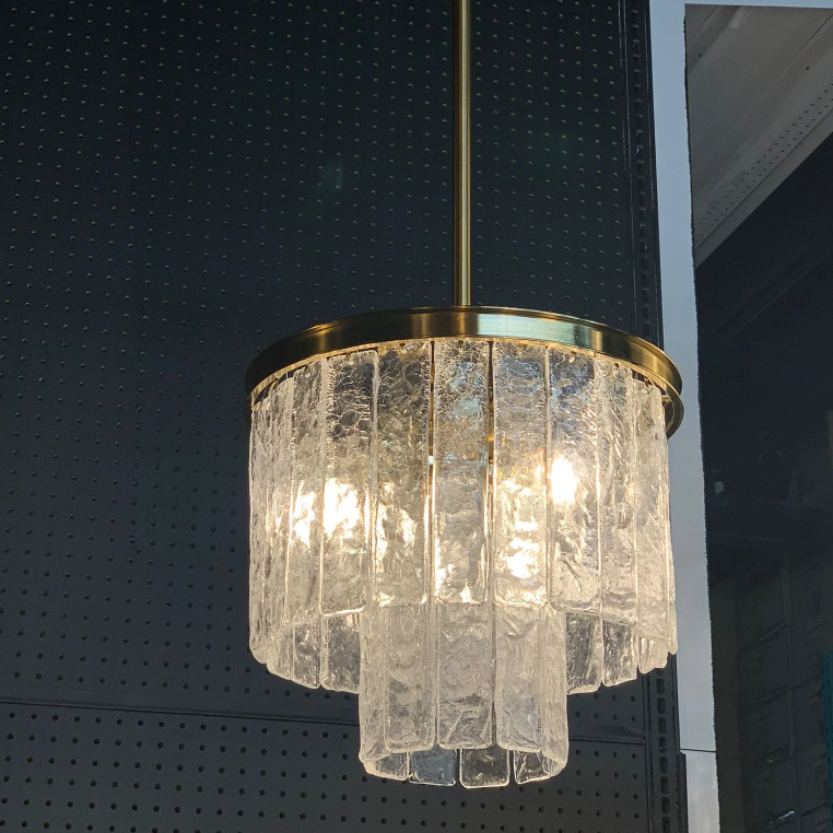 Modern Tiers Frosted Glass Shade Pendant Ceiling Light for Kitchen Island/Bar/Dining Room