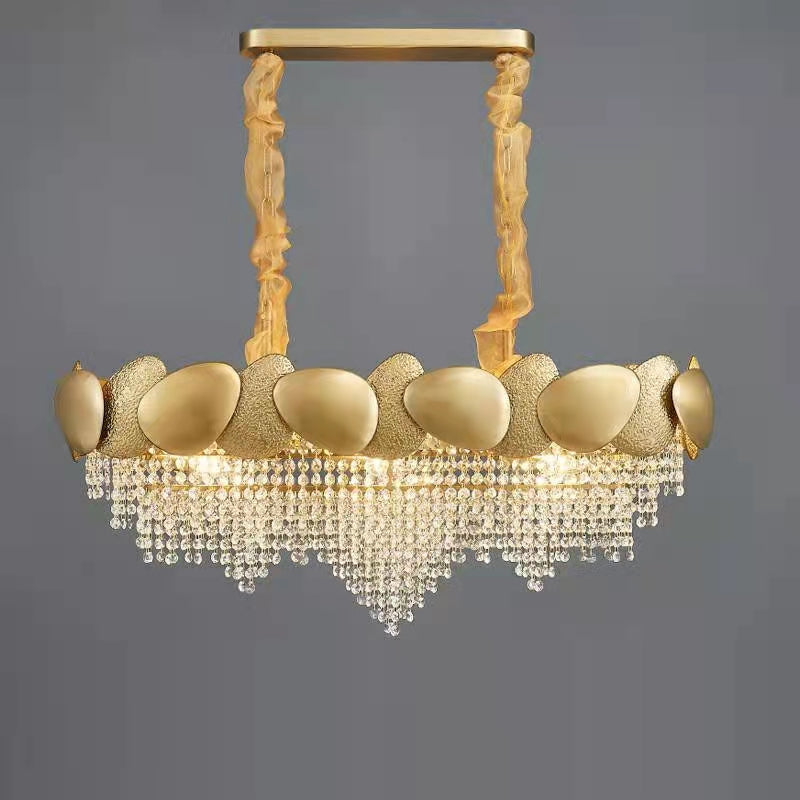Modern Crystal Chandelier Italian Style Brass Fixture Light for Living /Dining Room Luxury Ceiling Lamp Wall Lighting