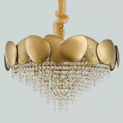 Modern Crystal Chandelier Italian Style Brass Fixture Light for Living /Dining Room Luxury Ceiling Lamp Wall Lighting