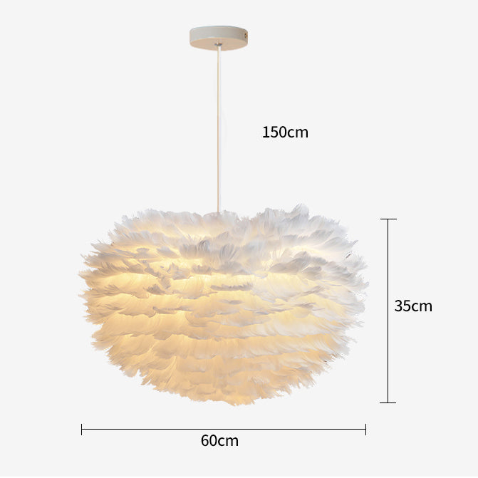 2021 Favorite Of Designers Feather Chandeliers Light For Bedroom Kitchen And Living