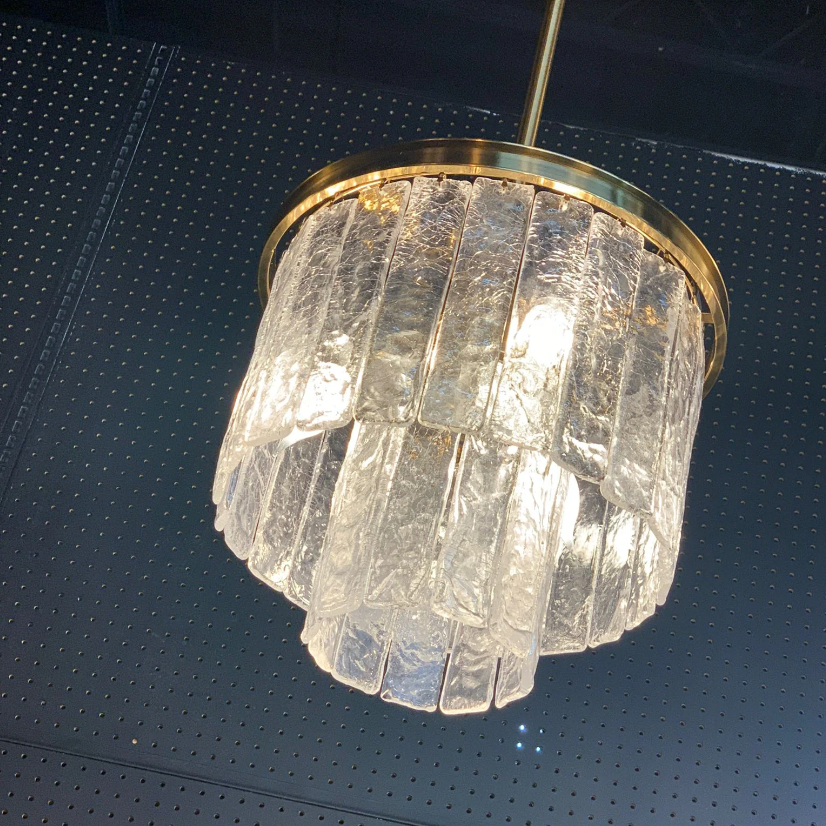 Modern Tiers Frosted Glass Shade Pendant Ceiling Light for Kitchen Island/Bar/Dining Room