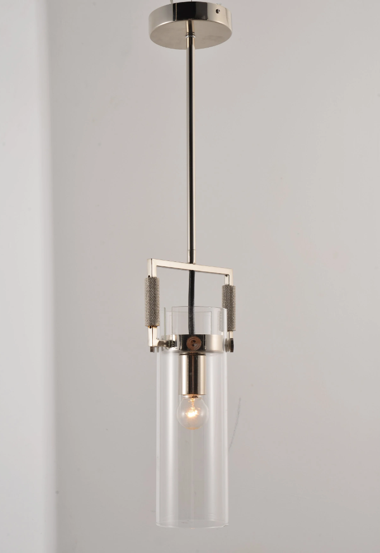 Modern Minimalist Clear Glass Shade Pendant Light Ceiling Chandelier for Bar/Kitchen Island