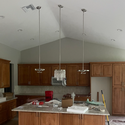 Modern Tiers Frosted Glass Shade Pendant Ceiling Light for Kitchen Island/Bar/Dining Room
