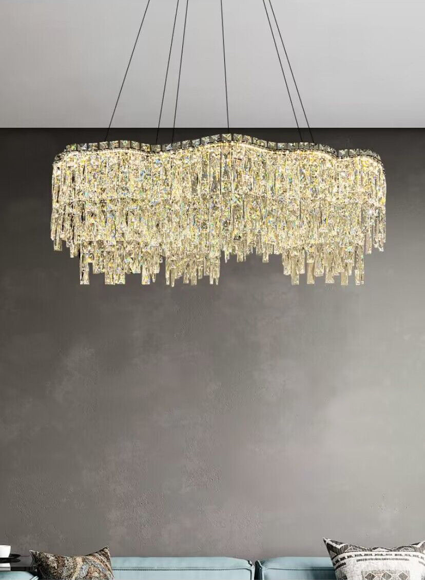 Light Luxury Modern Creative Crystal Chandelier Suit for Living/Dining Room/ Bedroom