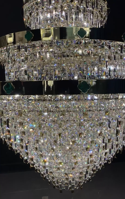 Extra Large Empire Multi-Tier Crystal Pendant Chandelier for Big Hallway/Foyer/Stairs/Entrys