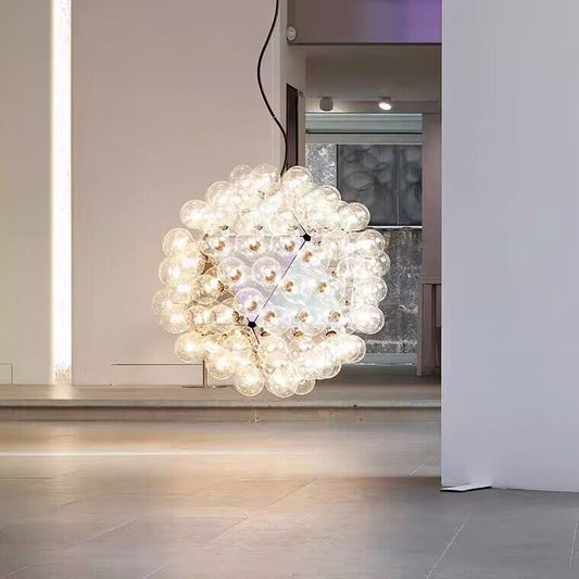 Scandinavian Dandelion Creative Glass Pendant Sphere Chandelier for Dining Room/Entrys/Hallway