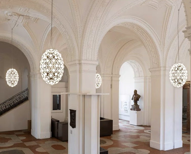 Lampadario ovale di design Avant Art Iconic Eyes, lampada a sospensione a LED per sala da pranzo/soggiorno