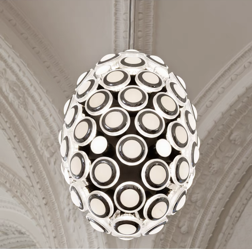 Lampadario ovale di design Avant Art Iconic Eyes, lampada a sospensione a LED per sala da pranzo/soggiorno