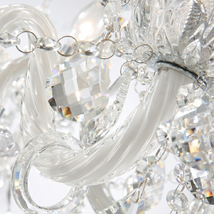 Lustre rustique en cristal style européen antique, luminaire de plafond populaire pour salon