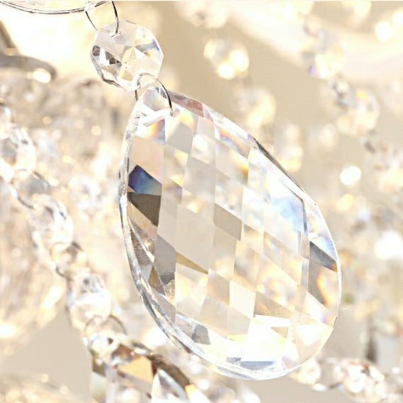Lustre rustique en cristal style européen antique, luminaire de plafond populaire pour salon