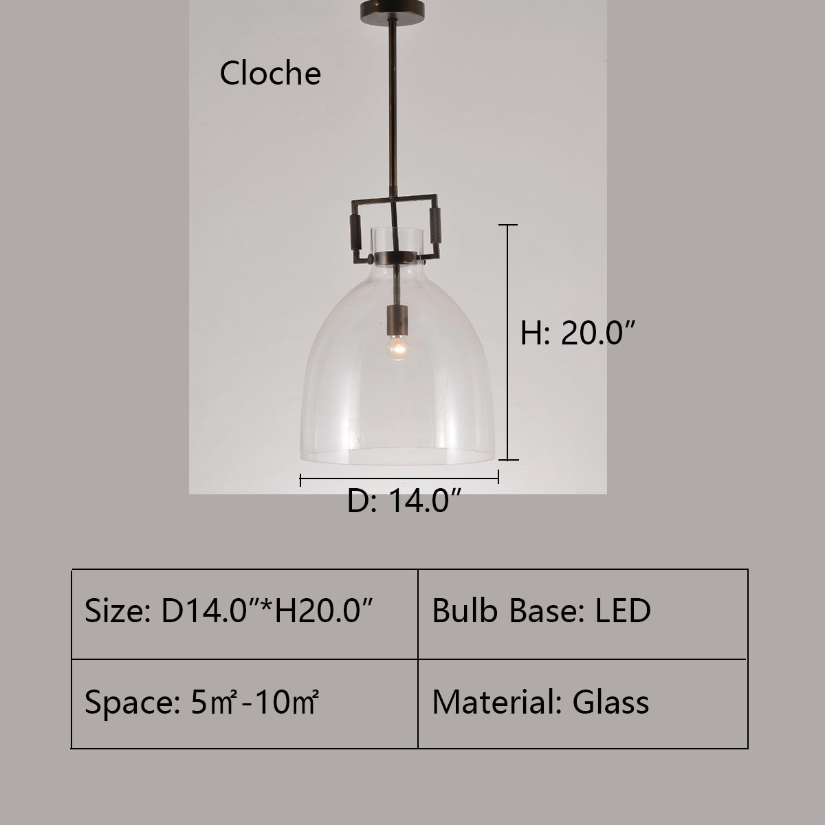Cloche: D14.0"*H20.0" MODULE GLASS PENDANT LIGHT,pendant,glass,black iron,metal,ceiling,kitchen island,bar,dining table,long table,dining bar,kitchen bar,island,modern light,glass light