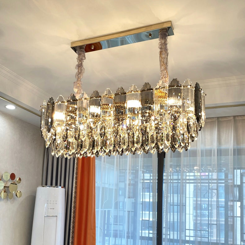 Lampadario moderno di lusso in cristallo K9, plafoniere per soggiorno e per isola cucina, sala da pranzo
