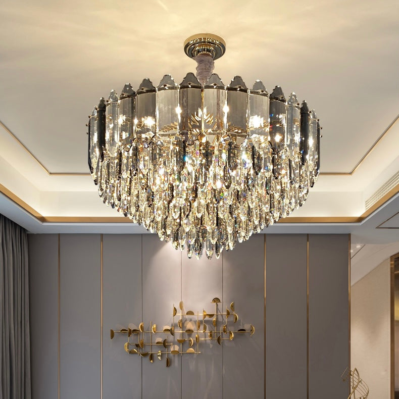 Lampadario moderno di lusso in cristallo K9, plafoniere per soggiorno e per isola cucina, sala da pranzo