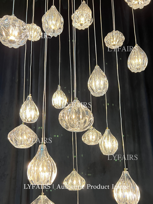 Modern Nordic Style Hand Blown Glass Chandelier For Dining Room/Living Room/Stairwell