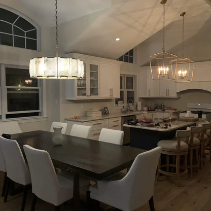 Modern Round Marble Chandelier for Living Room/Bedroom
