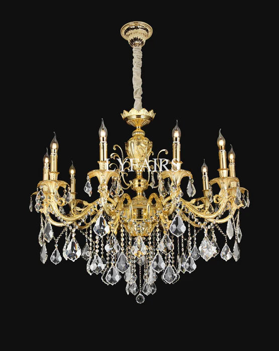 Baroque Revival Unique Patterned Antique Brass Chandelier Series
