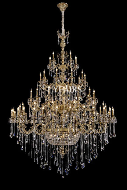 Baroque Revival Unique Patterned Antique Brass Chandelier Series