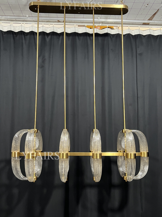 Lampadario in vetro moderno per soggiorno/sala da pranzo/isola della cucina/camera da letto