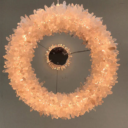 Modern Round/Oval/Linear/Square Natural Crystal Chandelier