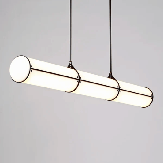Lustre cylindrique moderne pour salle à manger/îlot de cuisine