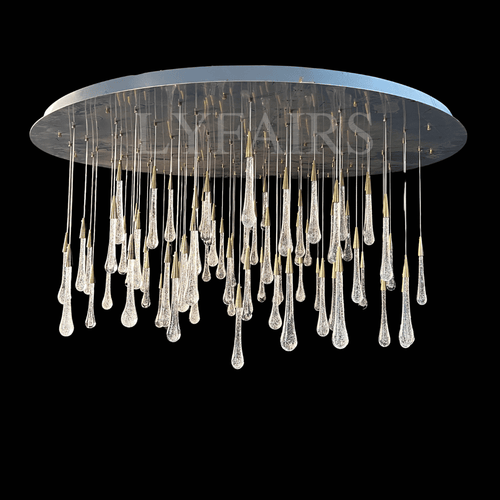 Oversized Modern Cascade Raindrop Crystal Chandelier