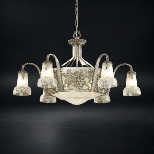 LYFAIRS x FH&Home Delicate Antique Silver Blossom Chandelier
