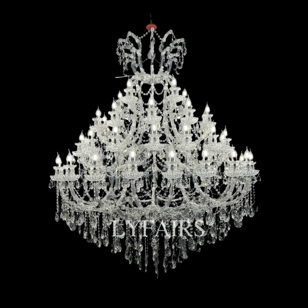 Lampadario di cristallo a più livelli con lume di candela extra large per hotel/ristorante