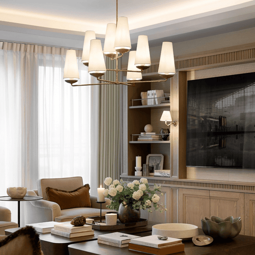 Lampadario verticale in finitura bronzo/nero/bianco