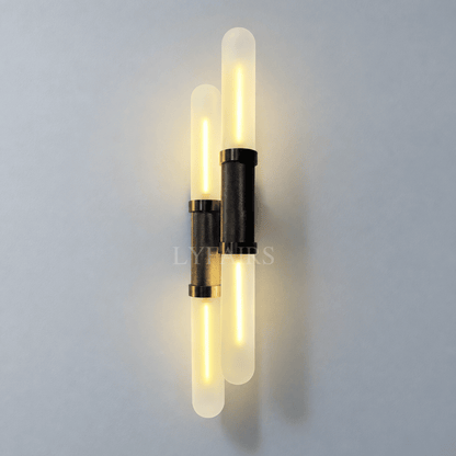 Modern Minimalist Double Cylinder Glass Wall Sconce