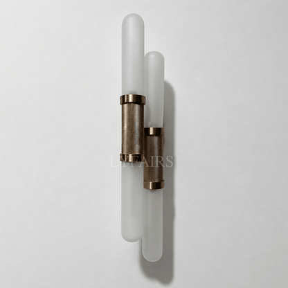 Modern Minimalist Double Cylinder Glass Wall Sconce