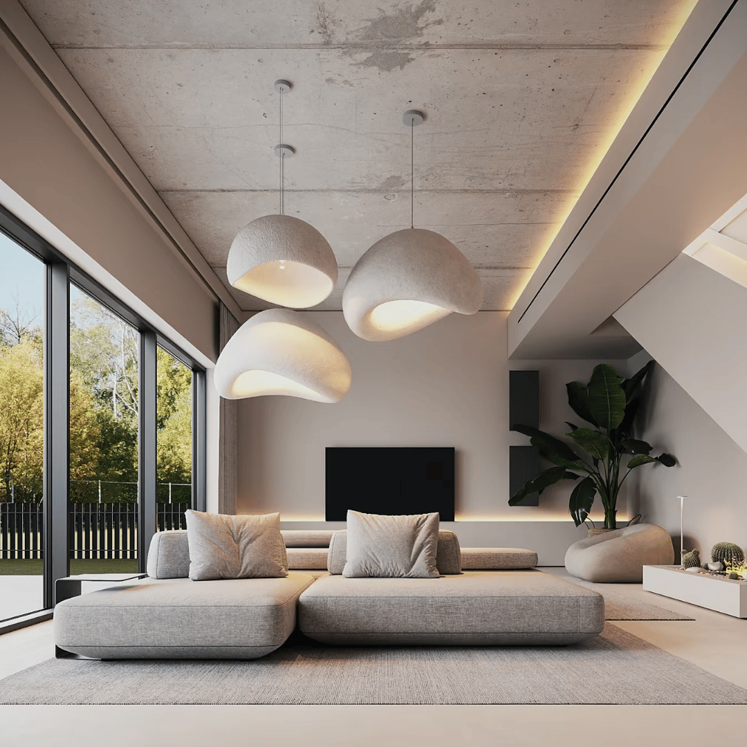 Nordic Minimalist Art Mushroom Cloud Pendant Light