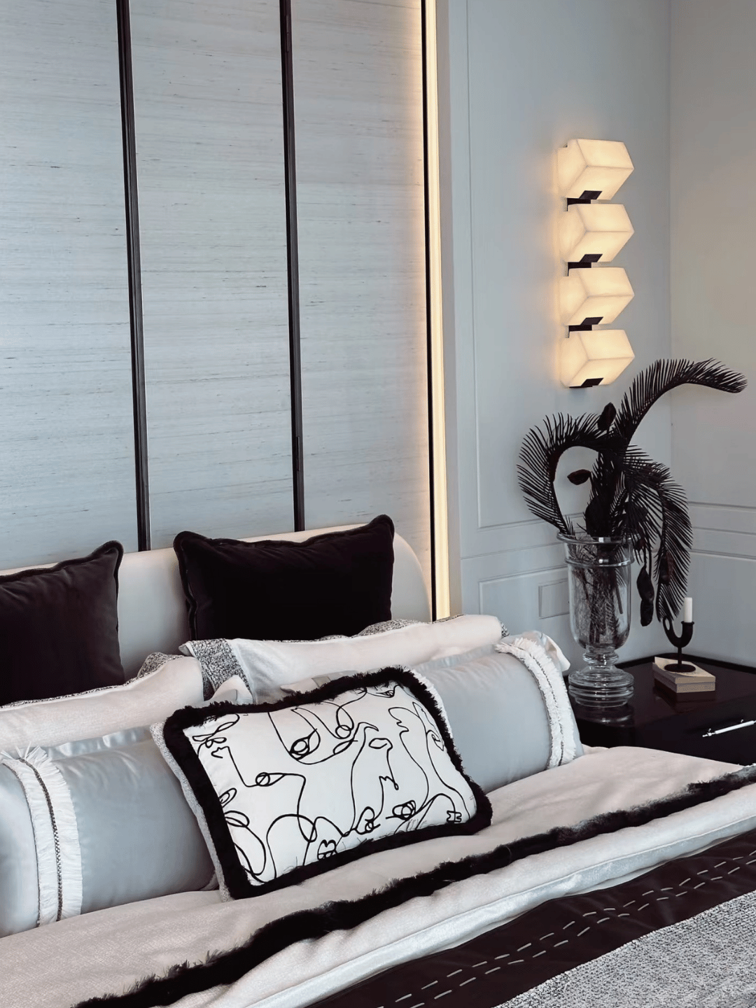 Modern Minimalist Pyramid Natural Alabaster Wall Sconce