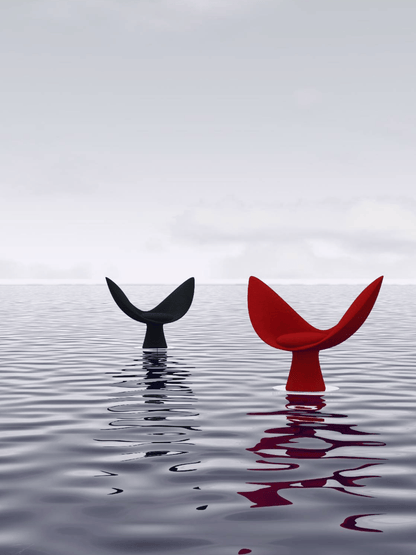 Modern Artistic Whale‑Breach Sculptural Accent Chair