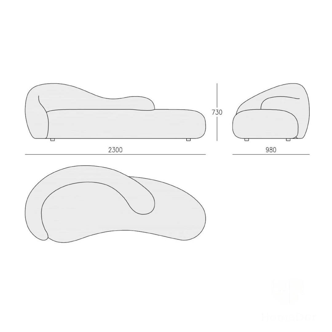 Modern Designer Organic Hug‑Inspired Soft Modular Sofa