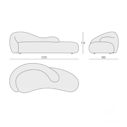 Modern Designer Organic Hug‑Inspired Soft Modular Sofa