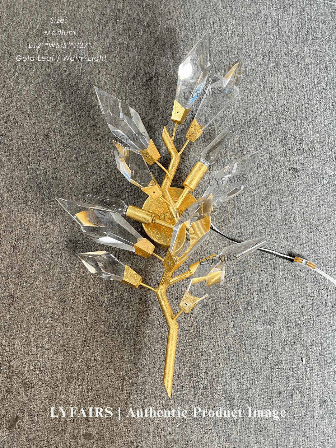 Modern Handcrafted Crystal Wall Lamp