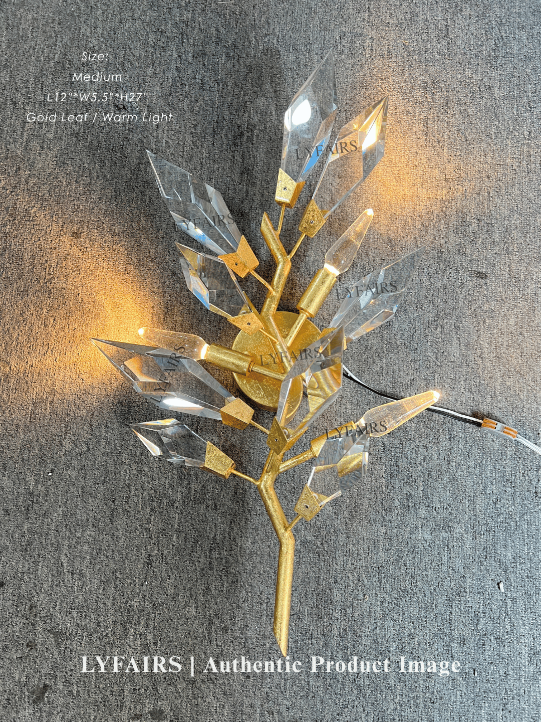 Modern Handcrafted Crystal Wall Lamp