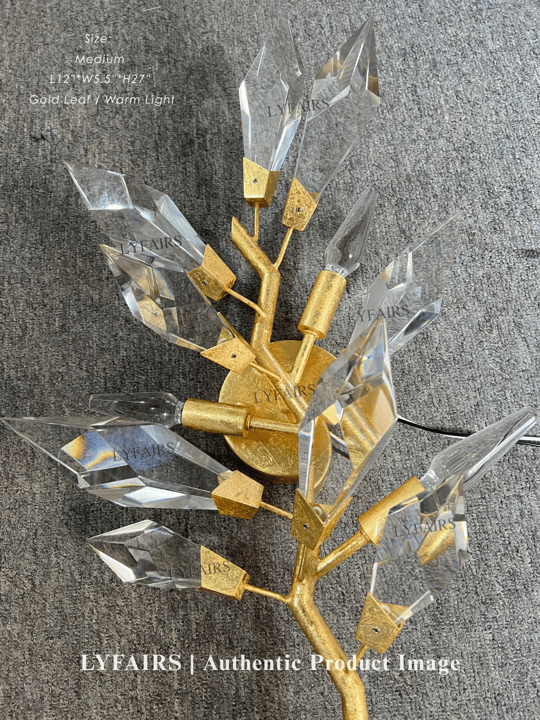 Modern Handcrafted Crystal Wall Lamp