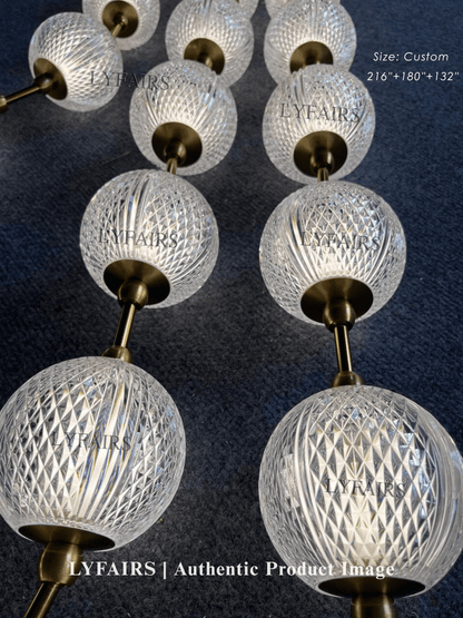 Lampadario moderno e creativo con collana di perle per soggiorno/scala/ingresso/ingresso