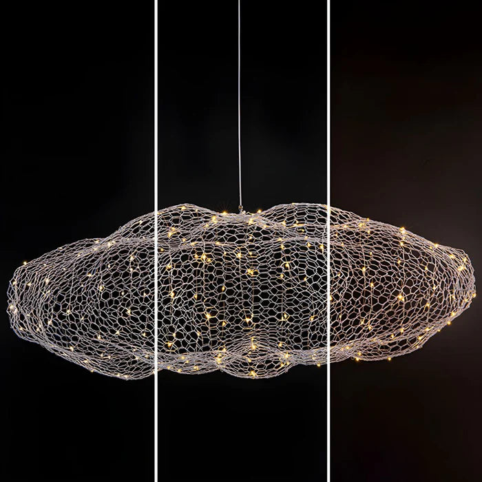 Moderna lampada a sospensione a forma di nuvola galleggiante