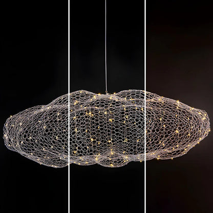Moderna lampada a sospensione a forma di nuvola galleggiante