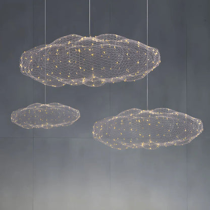 Moderna lampada a sospensione a forma di nuvola galleggiante