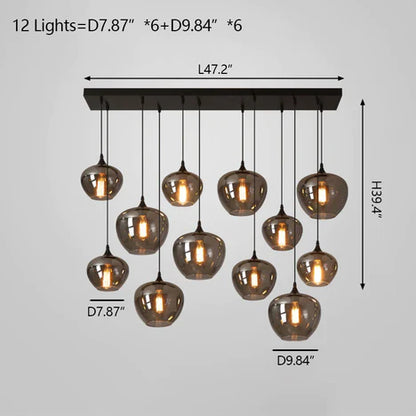 Modern Glass Lamp Designer Models Coffee/Dining Bar/Table Scandinavian Chandelier Style B