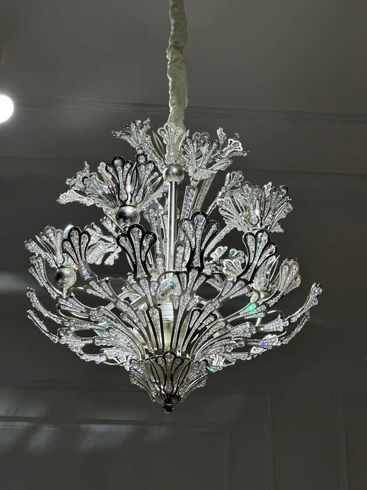 French Style Floral Crystal Chandelier
